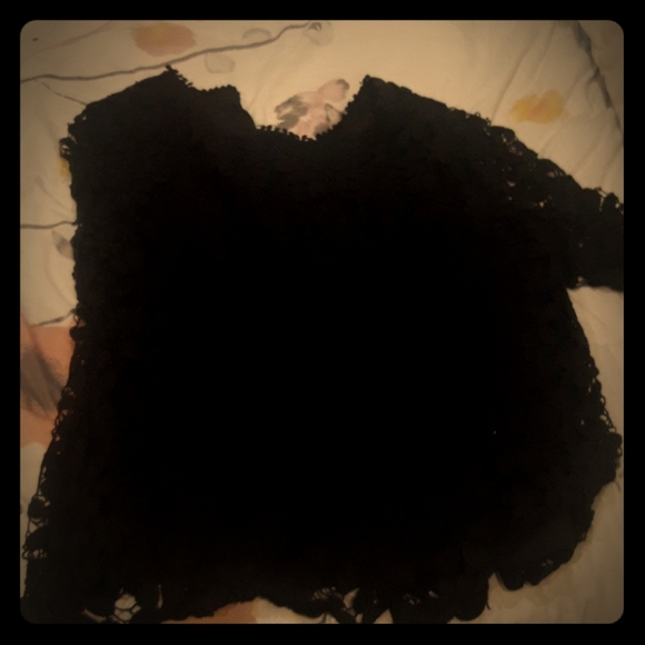 Dressy black lace shirt - Picture 1 of 5